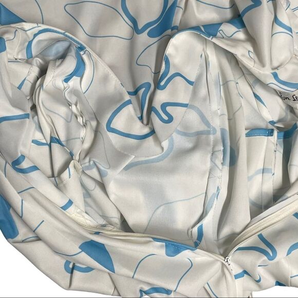 VINTAGE 60s 70s Eve Le Coq Fit & Flare Cape Sleeve Collar Dress 10 12 Stretch - Picture 10 of 11